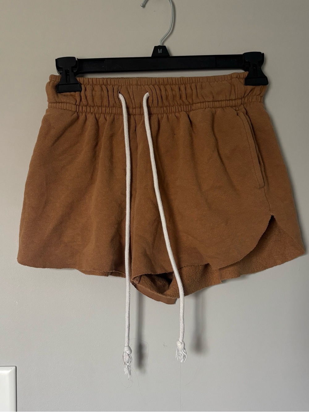 Women's Drawstring Sweat Shorts in Brown